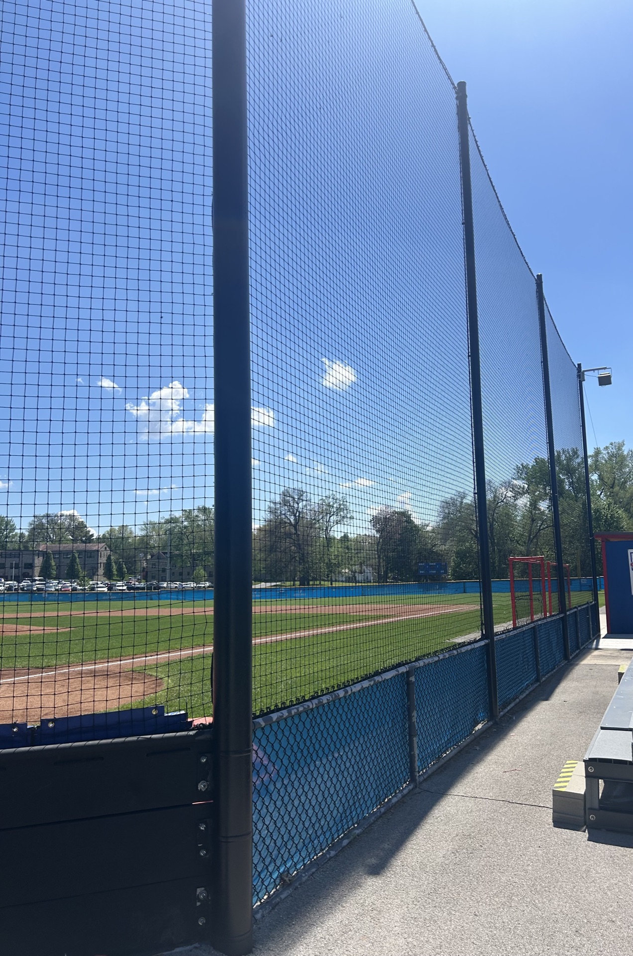 Athletic backstop and sports fencing