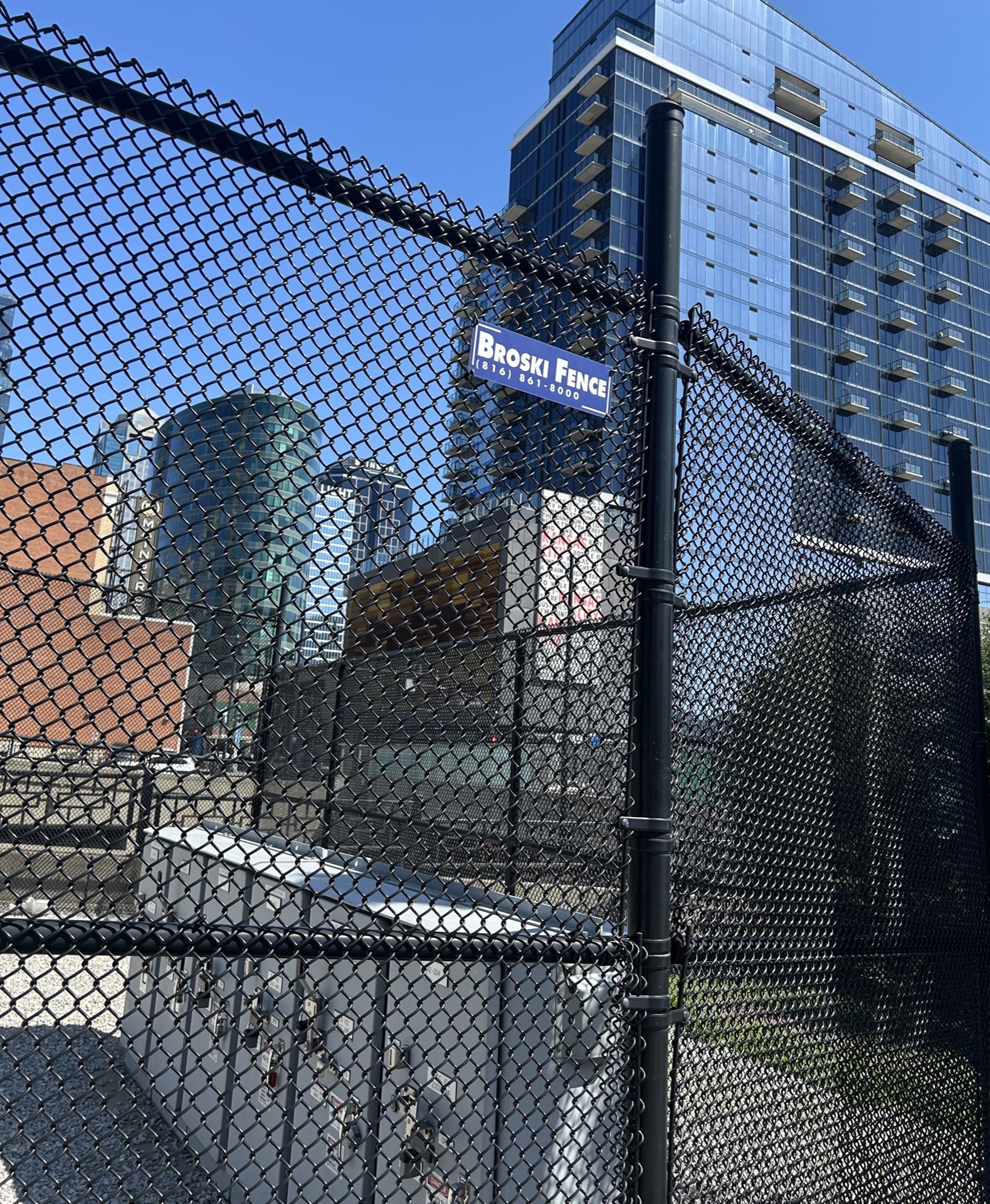 Broski Fence — commercial fencing job site