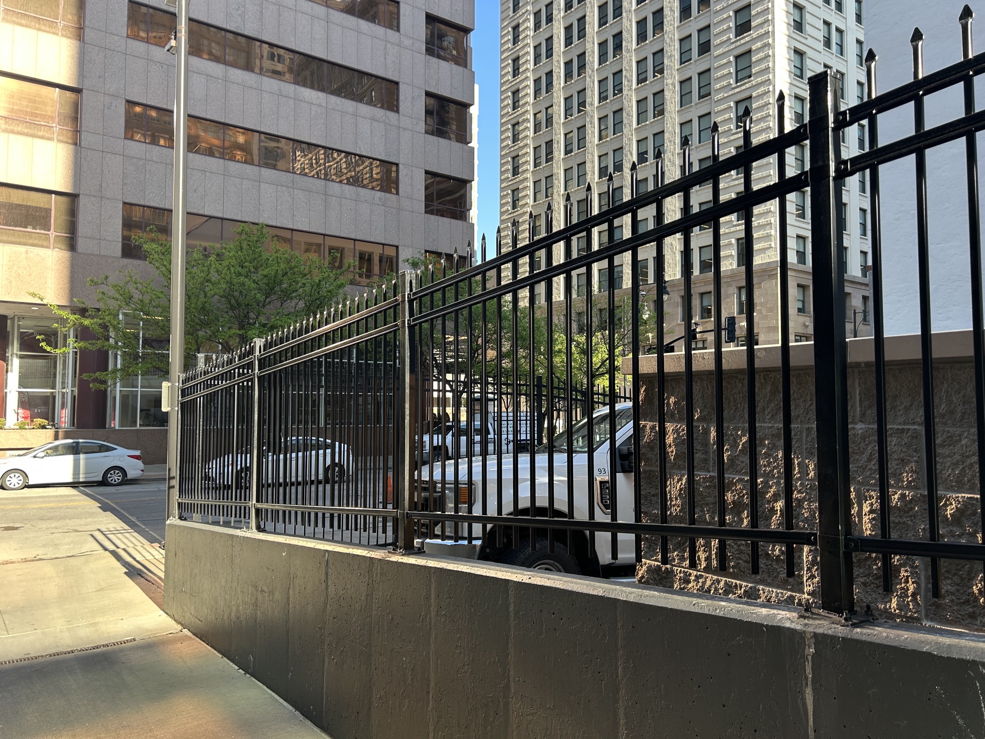 Metal and ornamental iron fence installation